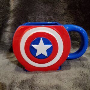 Marvel "Captain America" Ceramic Shield 20oz Coffee Mug 3D By Silver Buffalo